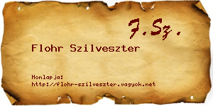 Flohr Szilveszter névjegykártya
